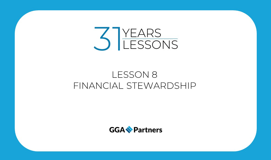 31 Years | 31 Lessons – Financial Stewardship
